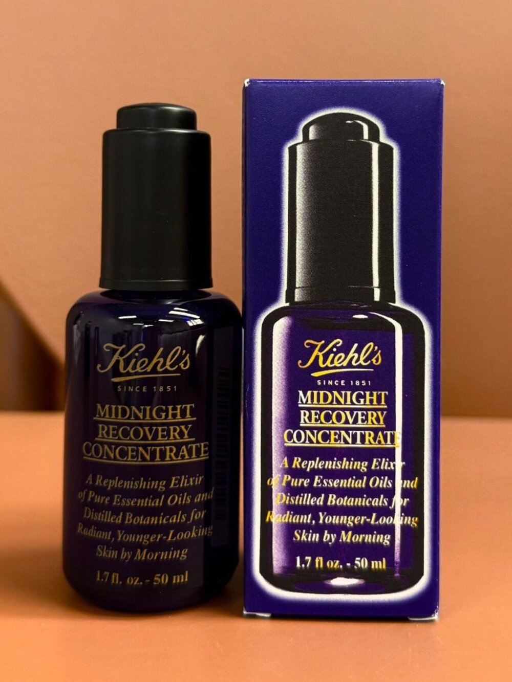 Kiehl's Midnight Recovery Concentrate 1.7 oz / 50 ml Face Oil Serum NIB Sealed